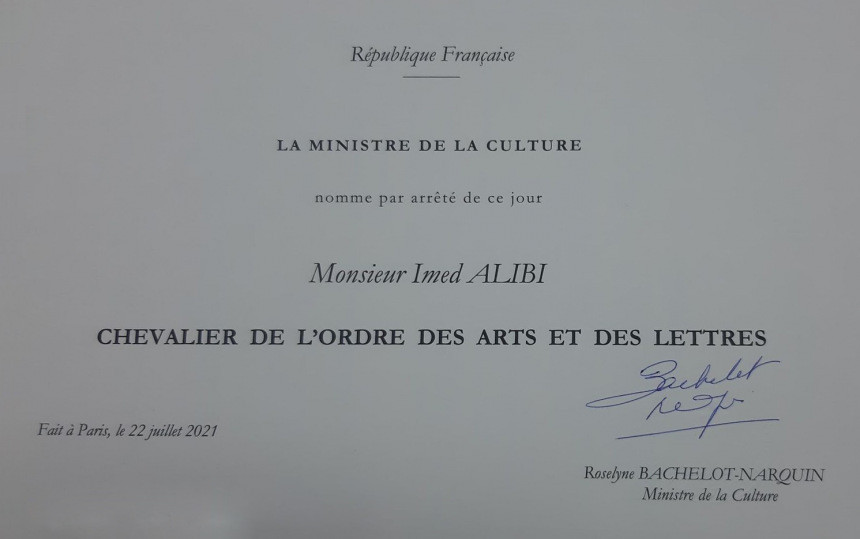 Nommé Chevalier des Arts et des Lettres – Francebleu